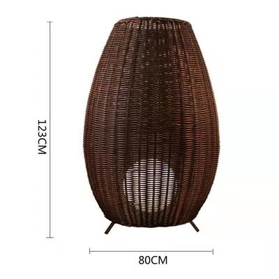Lâmpadas de pendente de Wicker Rattan feitas à mão 150 graus Controle do interruptor de ângulo do feixe