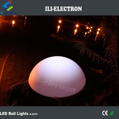 PE plástico LED luz semi-esfera recarregável para decoração de Natal