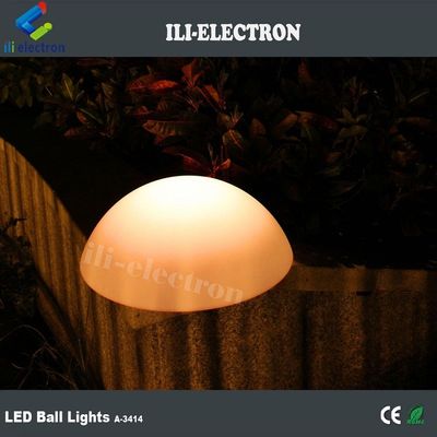 PE plástico LED luz semi-esfera recarregável para decoração de Natal