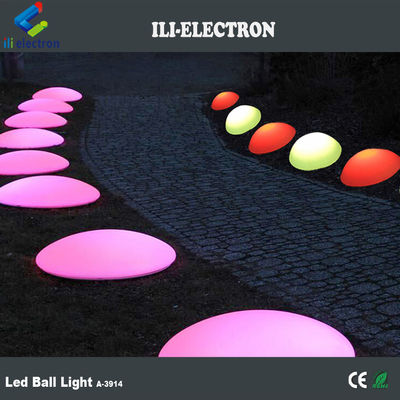 PE plástico LED luz semi-esfera recarregável para decoração de Natal
