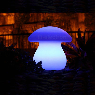 Lâmpada de mesa iluminada de plástico PE em forma de cogumelo
