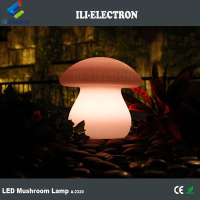 Lâmpada de mesa iluminada de plástico PE em forma de cogumelo