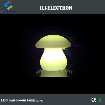 Lâmpada de mesa iluminada de plástico PE em forma de cogumelo