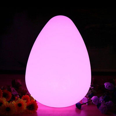 Lâmpadas LED em forma de ovo de plástico ao ar livre 4400mah com estilo de gota de água