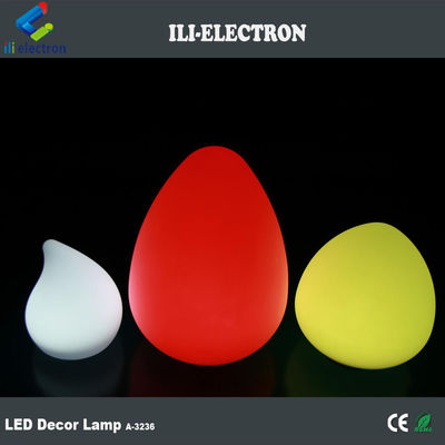 Lâmpadas LED em forma de ovo de plástico ao ar livre 4400mah com estilo de gota de água