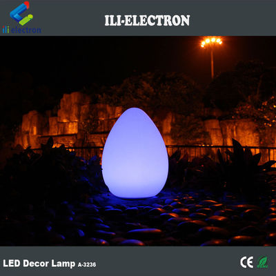 Lâmpadas LED em forma de ovo de plástico ao ar livre 4400mah com estilo de gota de água
