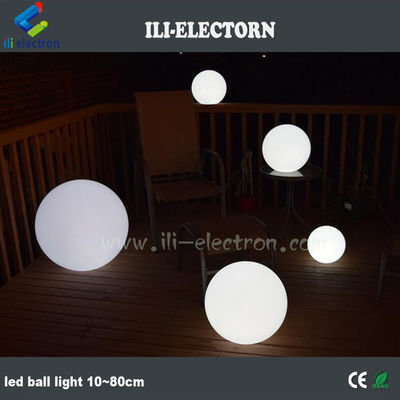 Esferas de plástico à prova d'água de exterior, iluminadas por LED 20,25,30,35,40,50, 60cm