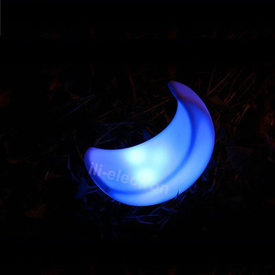 Lâmpada decorativa iluminada em forma de lua para pátio