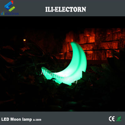 Lâmpada decorativa iluminada em forma de lua para pátio