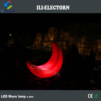 Lâmpada decorativa iluminada em forma de lua para pátio
