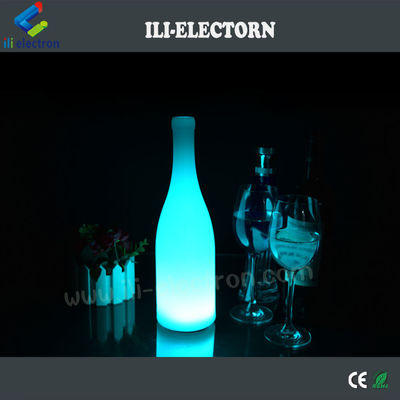 Lâmpadas de mesa de garrafas de vinho iluminadas de plástico para hotel / café / clube / bar