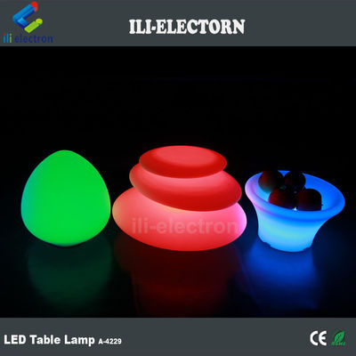 Lâmpada de mesa de forma de rocha de plástico de LED multicolor para venda