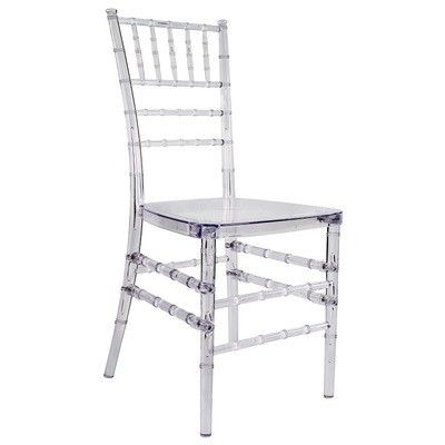 Cadeira de banquete de acrílico nórdico - Cadeira de cristal de plástico transparente para casamento - Cadeira de jantar de acrílico