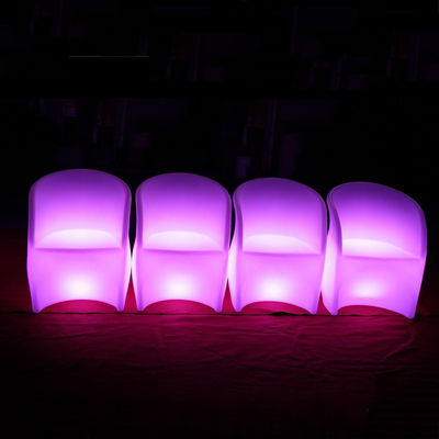 Mobiliário de ar livre em forma de flor exclusivo para eventos luminosas cadeiras de clube noturno