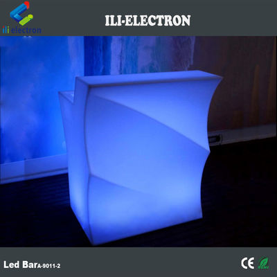 Forma de onda LED luminoso Bar Counter, Outdoor Light Up Bar Table à prova d' água