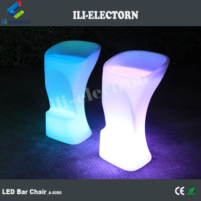 Cadeira de bar iluminada LED de design moderno colorido RGB