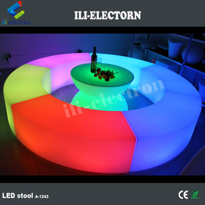 Mobiliário de luz LED de mudança de cor, cadeira de salão recarregável LED OEM