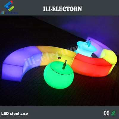 Mobiliário de luz LED de mudança de cor, cadeira de salão recarregável LED OEM