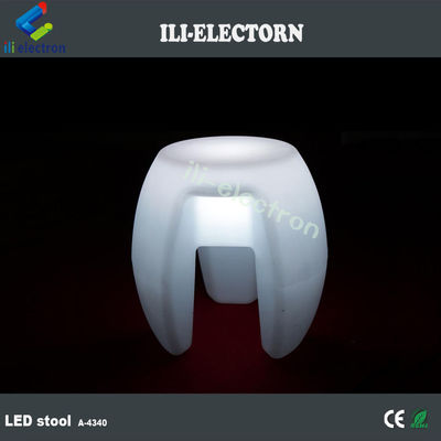 Móveis coloridos com luz LED, barra empilhada banquinho iluminado recarregável