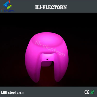 Móveis coloridos com luz LED, barra empilhada banquinho iluminado recarregável