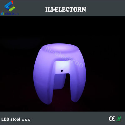 Móveis coloridos com luz LED, barra empilhada banquinho iluminado recarregável