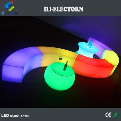 Mobiliário de LED recarregável com mudança de cor