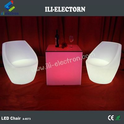 Multicolor brilhante portavel recarregável iluminado LED cadeira de festa