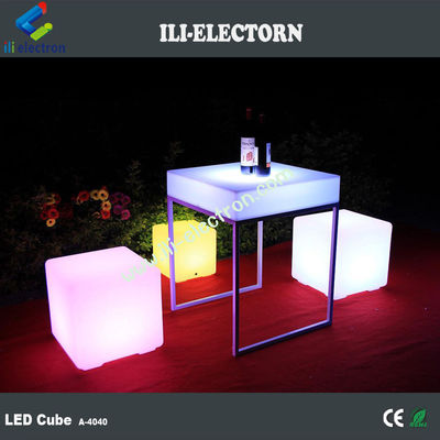 LED iluminado banco cubo cadeira cubo