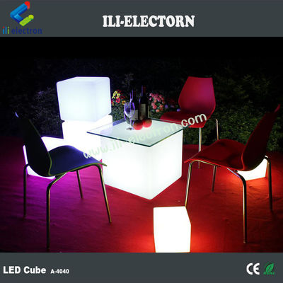 LED iluminado banco cubo cadeira cubo