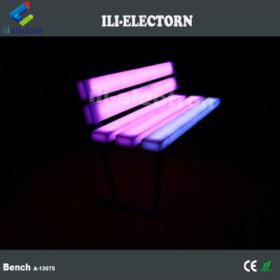 16 cores de plástico iluminado led móveis de jardim de bancada exterior