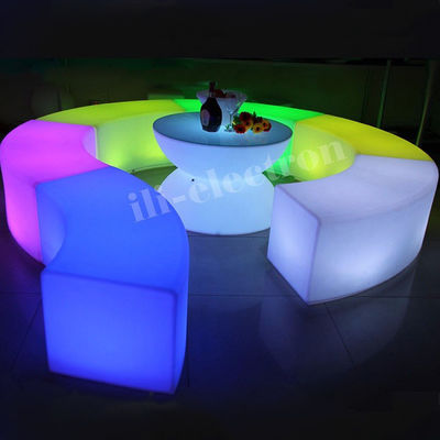 Mobiliário exterior iluminado cadeira curva de cobra brilhante
