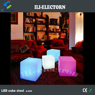Recarregável LED Mobiliário de plástico Mobiliário de exterior Iluminação de cubo LED