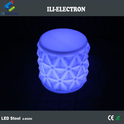 Mobiliário de plástico engraçado com LED, cadeiras de luz LED para jardim de infância