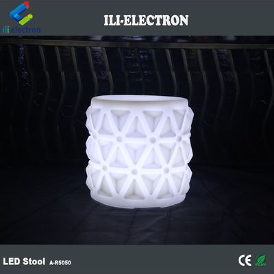 Mobiliário de plástico engraçado com LED, cadeiras de luz LED para jardim de infância