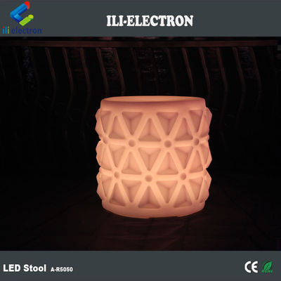 Mobiliário de plástico engraçado com LED, cadeiras de luz LED para jardim de infância