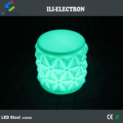 Mobiliário de plástico engraçado com LED, cadeiras de luz LED para jardim de infância