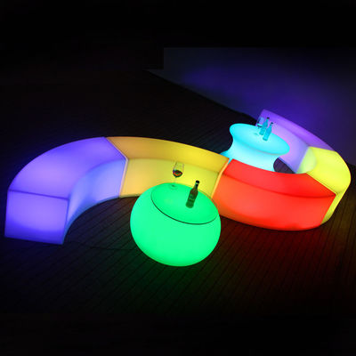 controle remoto de plástico transparente LED luzes mágicas assento de banquinho
