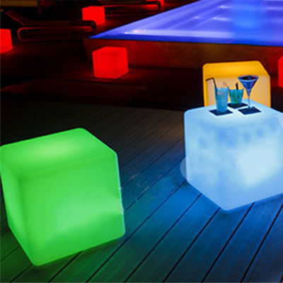 PE plástico iluminação 3D led cubo