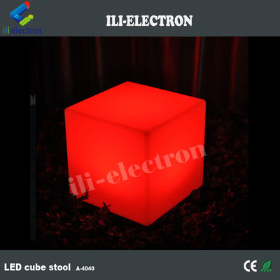 PE plástico iluminação 3D led cubo