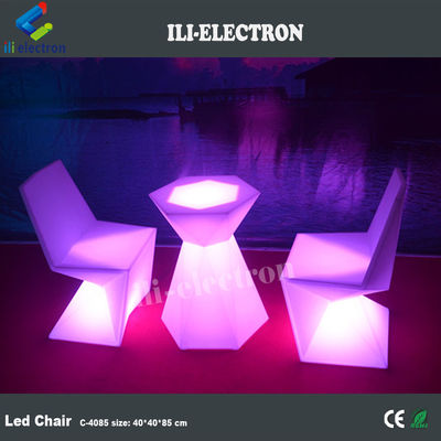 Cadeiras de iluminação LED de plástico personalizadas