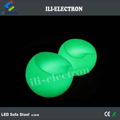 cadeira de bar LED de plástico, banquinho brilhante