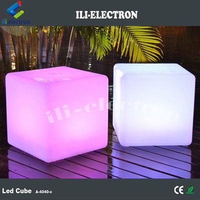 Controle remoto Rgb Bateria recarregável de plástico Luz de cubo iluminado