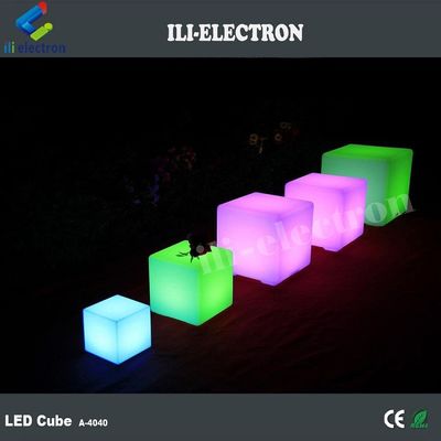 Controle remoto Rgb Bateria recarregável de plástico Luz de cubo iluminado