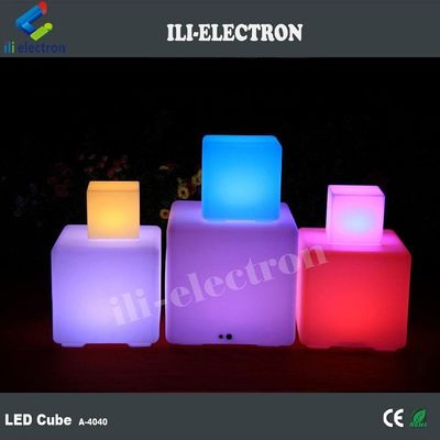 Controle remoto Rgb Bateria recarregável de plástico Luz de cubo iluminado