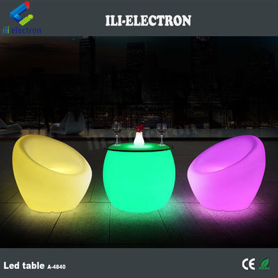 Iluminado Iluminado Bar Stools Material de plástico criativo 16 cores mudando