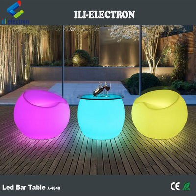 Iluminado Iluminado Bar Stools Material de plástico criativo 16 cores mudando
