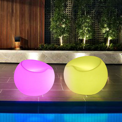 Modular Cadeira Puff de mudança de cor Mobiliário de sala de estar de plástico Led Light Up Sofa