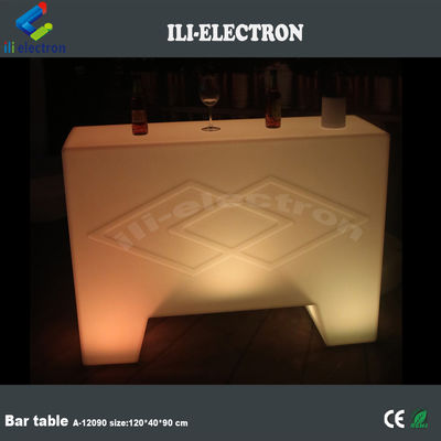 iluminação elegante pequena mesa de bar portátil para uso ao ar livre
