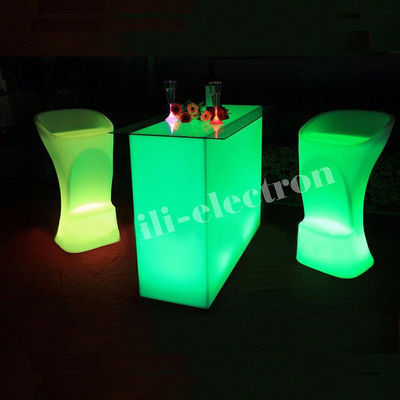 Rectangular Iluminado Mesa de Bar Impermeável Para jardim ao ar livre