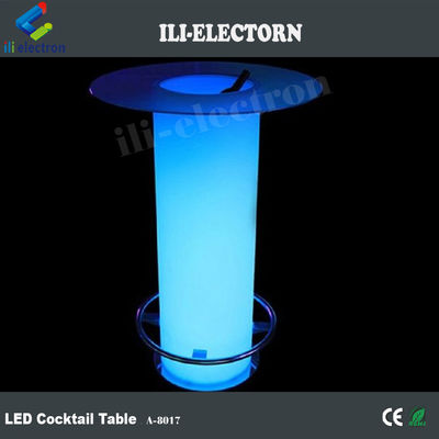 Mesa de Cocktail LED, mesa de café iluminada com balde de gelo.